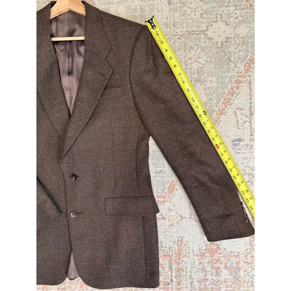 Vintage Christian Dior Monsieur Brown Tweed Blazer Sport Coat